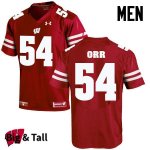 Men's Wisconsin Badgers NCAA #50 Chris Orr Red Authentic Under Armour Big & Tall Stitched College Football Jersey WU31P77BB